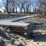 Construction of ADA ramp to fishing pier at Lake #3