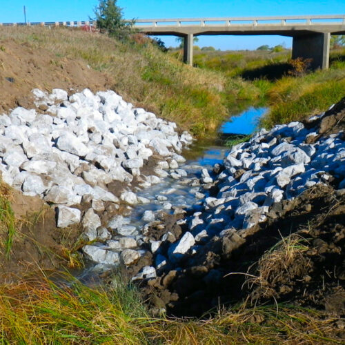 Example instream grade control structure located in Little Salt Creek.